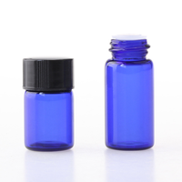 Bouteilles en verre colorées 1ml 2ml 3ml 5ml, petits flacons colorés avec bouchon à vis en plastique noir, pour huile essence et emballage d'échantillons, 10 pièces