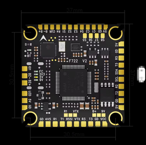 F722-6S/8S ตัวควบคุมการบินแบบโลหะ โมดูลควบคุมความแม่นยำสูงสำหรับโดรนแข่ง FPV ใบพัดขนาด 7-15 นิ้ว - Product Image 4