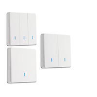Télécommande sans fil pour panneau mural Interrupteur RF 1/2/3 bouton pour ampoule de lampe Home Living Room 220V 10A Max Voltage Controller
