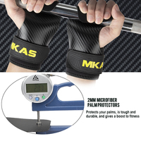 Poignées de Cross-Training Professionnelles MKAS en Fibre de Carbone à Motif Tapis de Paille pour Équipement de Gymnastique, Fitness et Entraînement de Force