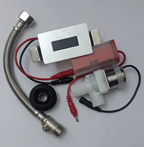 Válvula solenoide de enganche de urinario XF Plástico 5V DC G1/2 pulgadas Sensor de lavado automático Funciona con pilas