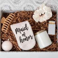 PARTYMENT Chaussettes en polaire corail doux avec inscription pour mariée, demoiselle d'honneur, fille d'honneur, cadeaux de mariage et de fête
