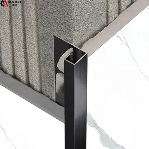 T Shape Edge Plastic Corners Aço inoxidável Tile Trim