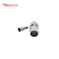 75ohm Q9 BNC-K-1.5 Femelle BNC Jack Fenêtre Ouverte Sertissage RG179 RG179D Slim HD 3G Sdi RF Coaxial Pigtail Câble Connecteur Laiton