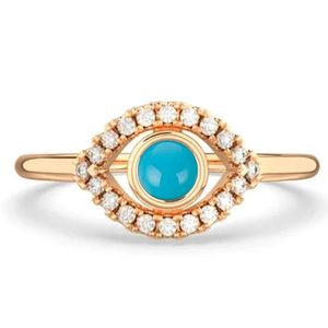 Turquoise Birthstone <b>Ring</b> 925 Sterling <b>Silver</b> Band Classic Gold Plated Prong <b>Set</b> Women Teen Girls Daughter - Product Image 6