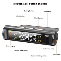 Système solaire numérique sans fil de surveillance de la pression des pneus Installation facile Capteur TPMS pour camions et voitures