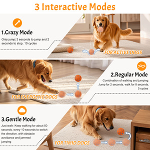 Palla Giocattolo Elettrica Intelligente Impermeabile ETPU per Cani, Resistente ai Morsi, con <span class=keywords><strong>Telecomando</strong></span>, Antistress, Regalo di Natale - Product Image 6