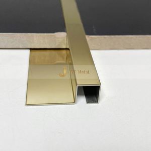 Perfil de Acero Inoxidable Pulido Personalizado EX146 para Piso, Moldura Moderna con Borde en Forma de Arco para Interiores Elegantes, Accesorios Metálicos para Azulejos - Product Image 2