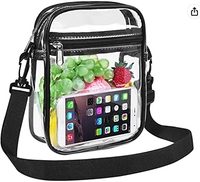 Sac messager imperméable personnalisé Sac à bandoulière transparent en PVC transparent pour femmes avec prix de gros