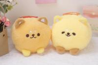 Jouet en peluche personnalisé brodé en forme de chien style sushi, coussin réconfortant, rembourrage en coton PP, jouets en peluche écologiques, estampage doré