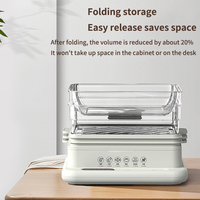 Vaporera Eléctrica para Verduras de 3 Niveles, 34L, 800W, Gran Vaporera Eléctrica para el Hogar, Calentador de Dim Sum, Dumplings y Bollos