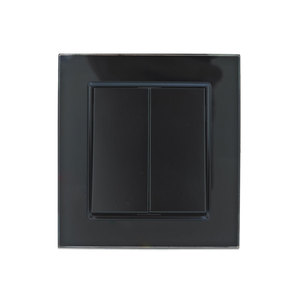 Vidrio templado Estándar DE LA UE 250V 2 Gang Uso en el hogar Interruptor de pared eléctrico - Product Image 3