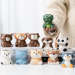 Maceta de Cerámica Esmaltada de Diseño Moderno <span class=keywords><strong>con</strong></span> Figura de Animal de Dibujos Animados para <span class=keywords><strong>Suculentas</strong></span>, Ideal para Decoración de Jardín, Oficina, Hogar o Centro Comercial - Product Image 3