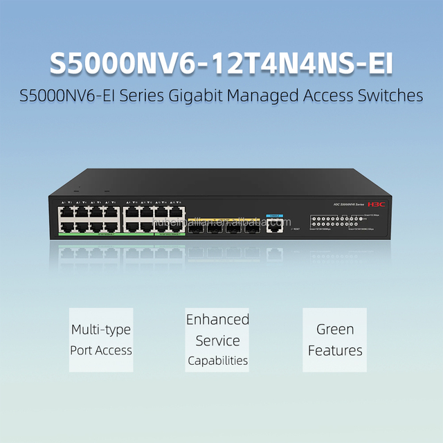 G H3C S5000NV6-EI Series 16 Port L2 Gigabit Managed Switch With 2.5G Uplink POE++ for Government, SME, Campus, Hotel Networking