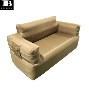 Canapé gonflable double avec pompe électrique intégrée, portable, 2-3 places, avec sac de rangement pour le camping en plein air - Product Image 5