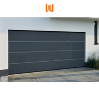 Porte de garage sectionnelle électrique moderne WANJIA, finition aluminium, télécommande, porte de garage moderne