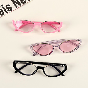 Gafas de sol tipo ojo de gato con media montura UV400 retro para mujer, protección solar, moda para adultos - Product Image 4