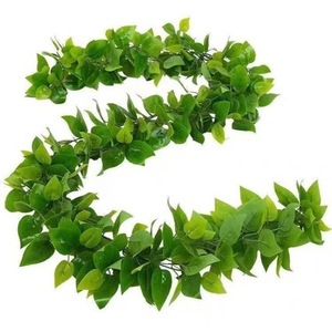 Artificial Pothos <b>Leaves</b> 200cm+ Silk Flower Vine <b>Decorative</b> <b>Wall</b> Hanging Greenery For Air Conditioner Pipe Concealment - Product Image 3