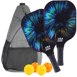 Juego de raquetas de pickleball con núcleo de fibra de vidrio tipo panal, aprobado por la USAPA, equipo de entrenamiento con bolsa de transporte y pelotas - Product Image 4