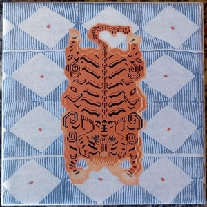 Mô Hình Tùy Chỉnh Màu Xanh Trắng Sọc Hiện Đại Tiger Leopard Trang Trí Nội Thất Vuông Gạch Gốm Đá Giả - Product Image 5