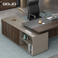 Bureau moderne de luxe pour PDG, grande table de bureau pour espaces de travail professionnels, montage facile et matériau durable