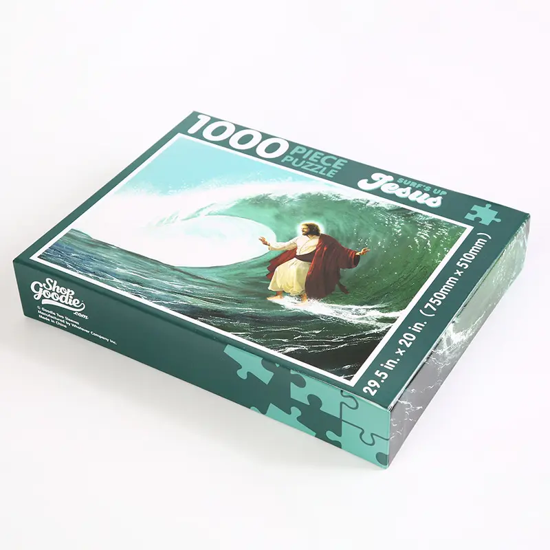 Individuelles beliebtes lernspielzeug puzzle 300 teile mosaik-kartenspiele design großhandel freundschaft puzzle verpackung