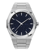 Montre personnalisée avec logo, acier inoxydable, mouvement japonais Miyota, cadran de luxe Star Dust, marque privée haut de gamme, montre de marque propre pour hommes