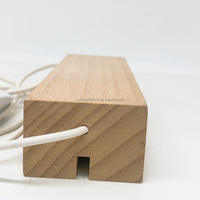 Veilleuse rectangulaire à LED 3D de 5.9/7.1/7.8/9.4/11.8 pouces avec base en bois et lumière acrylique Illusion Base de lampe 3D pour maison intelligente