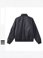 Blouson aviateur vintage pour homme, automne, col montant, fermeture éclair, épais, chaud, écologique, imperméable, 100% nylon polyester, rembourré, décontracté