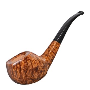 Muxiang Wooden Tobacco Pipe Bent Type Handmade Solid Briar Filter Men's Smoking Pipe - Product Image 5