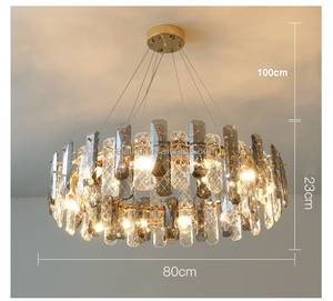 Lámpara Colgante de Cristal para Sala de Estar, Iluminación Sencilla para <span class=keywords><strong>Dormitorio</strong></span>, Lámpara Colgante para Habitación de Celebridades, Lámpara de Araña para Hotel o Villa - Product Image 2