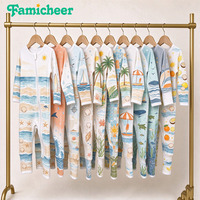 Pyjama bébé en bambou doux et mignon avec fermeture éclair, combinaison durable pour nouveau-né, vêtements de nuit pour bébé, vêtements pour bébé à impression personnalisée, gigoteuse pour nourrisson