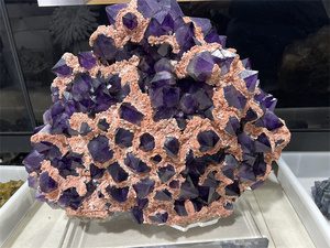 Bán buôn tự nhiên trắng rõ ràng tinh thể thạch anh cụm lớn nguyên Đá Smoky Citrine cụm pha lê chữa bệnh đá cho trang trí - Product Image 6