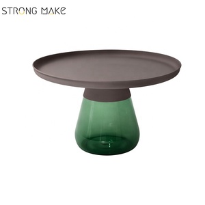 Meubles De Reproduction En Laiton En métal <span class=keywords><strong>Vert</strong></span> Verre base Casablanca <span class=keywords><strong>Table</strong></span> Basse - Product Image 1