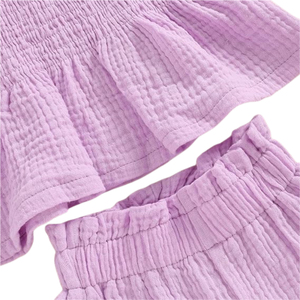 Combinaison d'été sans manches en tricot écologique respirant pour filles, longueur genou - Product Image 3