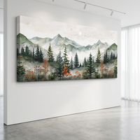 Tableau mural encadré sur toile pour salon, grande décoration murale pour bureau, chambre à coucher, images de forêt et de montagne, peintures modernes