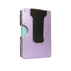 Portefeuille minimaliste à charnière pour <span class=keywords><strong>homme</strong></span>, blocage RFID, portefeuille fin pour poche avant, pince à billets en aluminium, <span class=keywords><strong>porte</strong></span>-cartes en fibre de carbone - Product Image 5