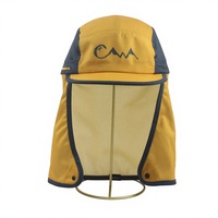 Gorra Deportiva de Secado Rápido de Alta Calidad, Color Amarillo y Negro, con Logotipo Personalizado, Ligera, para Correr al Aire Libre, con Solapa para el Cuello