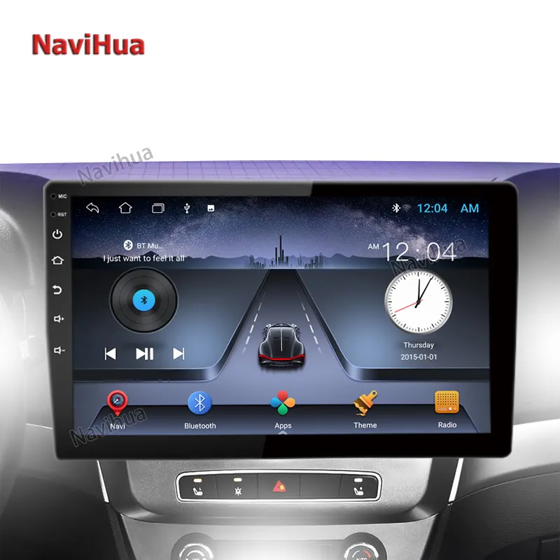 NaviHua Touch Screen GPS Navigation Center Control DVD 2 Din 10 Inch TS7 Android Universal Car Stereo Radio Video Multimedia