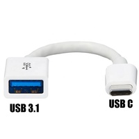 Cable OTG Tipo-C 3.0, Adaptador de Conector USB-C a USB 3.1 Hembra con Conductor de Cobre Puro y Blindaje Trenzado para Computadora/Auriculares