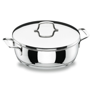 Pentola olandese in acciaio inossidabile con coperchio da 5 litri per cucinare e cuocere al forno - Product Image 1