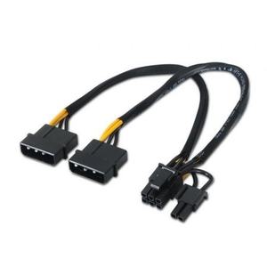 Cable de alimentación para tarjeta gráfica 2x Molex macho - Molex 6+2 pines macho, 54W, 20cm, ideal para conexiones de energía en - Product Image 1