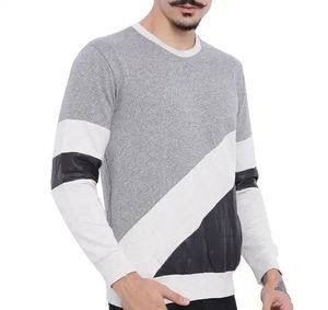 Sudadera en blanco extragrande de mezcla térmica pesada de algodón/poliéster de invierno para hombre con impresión digital - Product Image 6