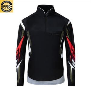 Camisetas de manga larga con protección solar UPF 50+ para hombre, camisetas con cremallera para senderismo, pesca y actividades al aire libre con protección UV. - Product Image 3