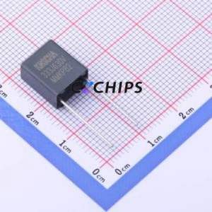 ตัวเก็บประจุฟิล์มโพลีโพรพิลีน (CBB) รุ่น MMK333J2JB5KN156G0 แบบมีรูทะลุ (THT), ระยะขา P=7.5 มม. 33nF 5% 630V - Product Image 1