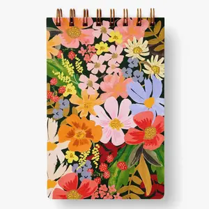 Bloc de notas con estampado Floral personalizado, cuaderno de bolsillo con espiral, tamaño Mini