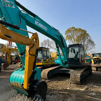 Excavatrice sur chenilles d'occasion Kobelco SK200-8, grande capacité pour travaux de terrassement, 20 tonnes, en bon état, à vendre