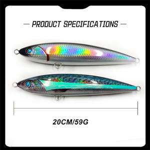 <span class=keywords><strong>Leurre</strong></span> flottant ALPHA 20CM 48G à yeux 3D, pour <span class=keywords><strong>eau</strong></span> salée et <span class=keywords><strong>eau</strong></span> <span class=keywords><strong>douce</strong></span>, appât pour poissons prédateurs, <span class=keywords><strong>leurre</strong></span> dur de pêche irisé - Product Image 2