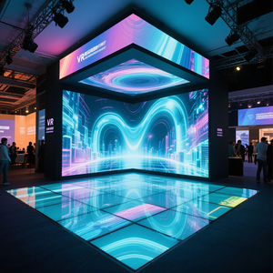 Sala de exposiciones de holograma IP65 a prueba de agua, pantalla <span class=keywords><strong>Led</strong></span> inmersiva para habitación, pantalla <span class=keywords><strong>LED</strong></span> para baldosas de suelo, escaparate interior para sala de exposiciones - Product Image 1