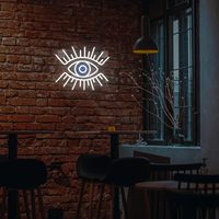 Evil Eye Neon Wall Art-Lumière Nazar LED animée pour intérieur/extérieur, décor de protection mystique avec lueur réglable